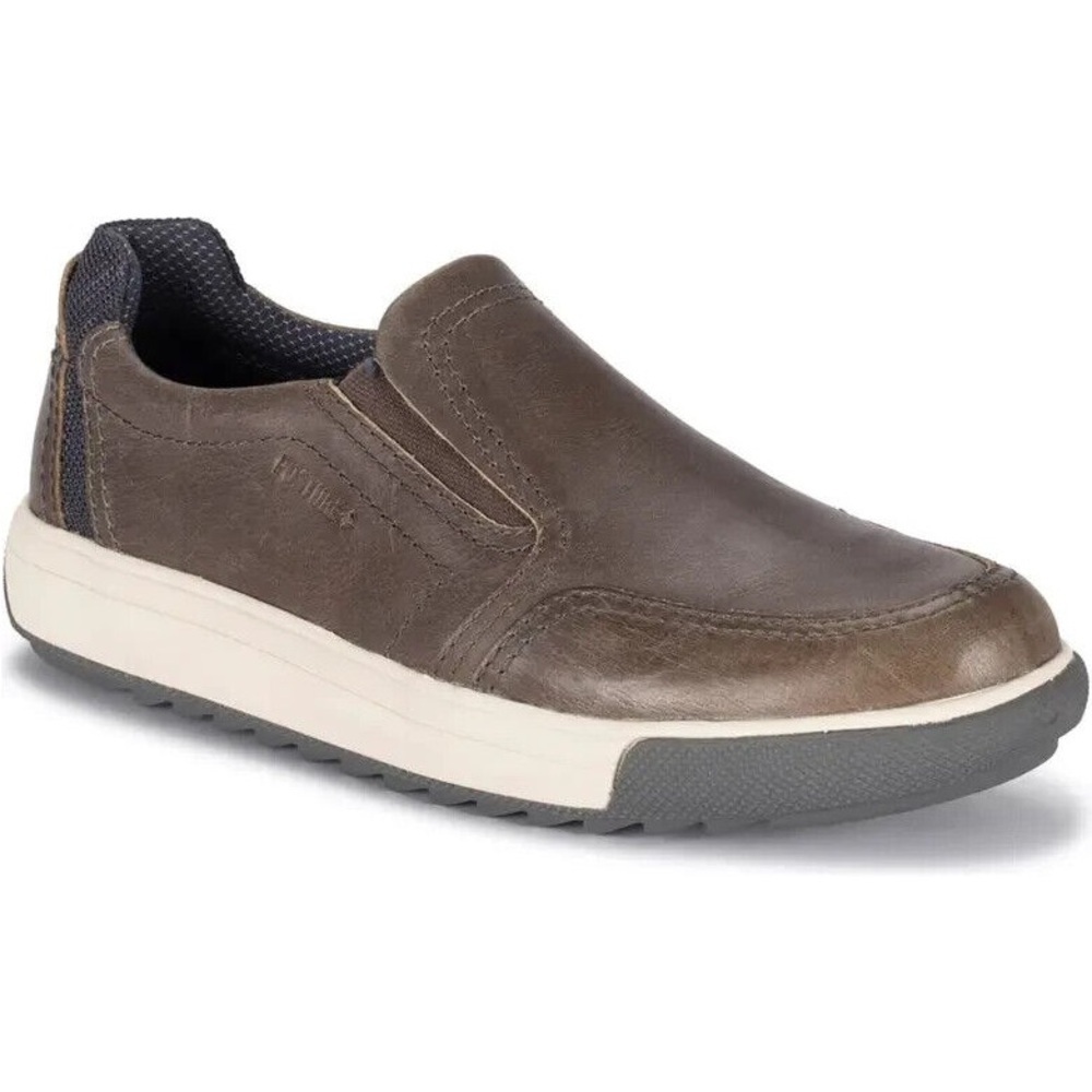 BARETRAPS Jarred Men's Leather Slip-on Sneaker size 8 Mahogany Mist Grey - NEW